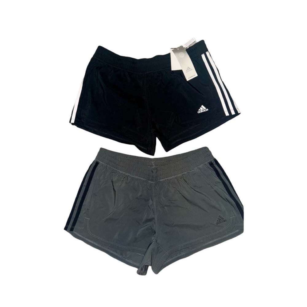 adidas Women's Athletic Shorts - Black and Gray